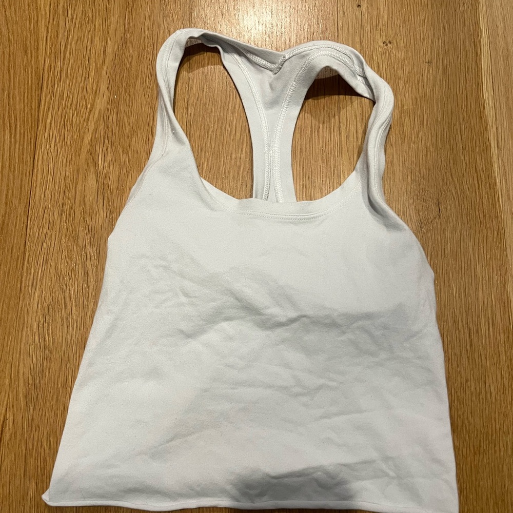 Lululemon Athletica White Cropped Top